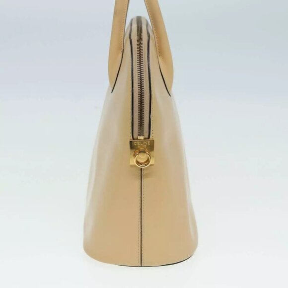 CELINE Hand Bag Leather 2way Beige Auth - Picture 8 of 16